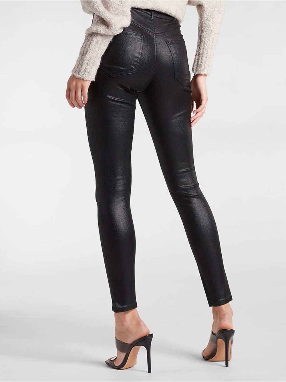 Express Coated High Waist Skinny Jeans
